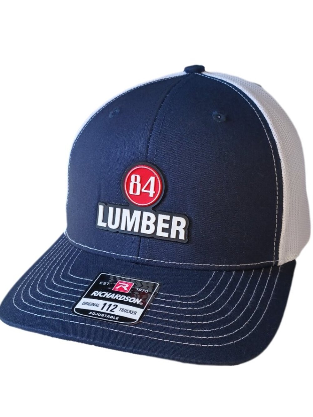 84 Lumber Hat Cap Mens Adjustable Snapback Breathable Mesh Blue White
